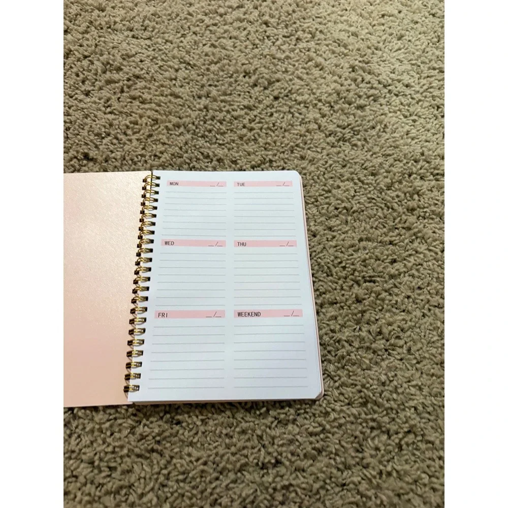 New Weekly‎ Planner Non Dated Undated Pink Habit Tracker Goals Organizer